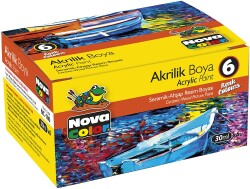 Nova Color Nc-180 Akrilik Boya 6'lı Takım Şişe - Nova Color