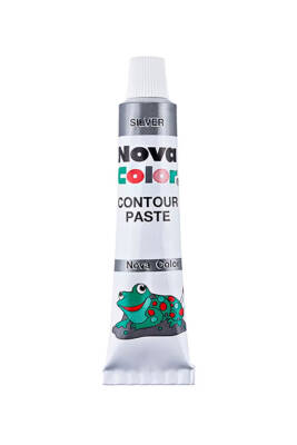 Nova Color Nc-185 Cam Kontur Gümüş Yaldızlı - 1