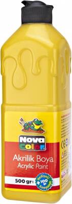 Nova Color Nc-381 Sarı Akrilik Boya 500 ml - 1