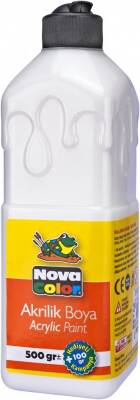 Nova Color Nc-385 Beyaz Akrilik Boya 500 ml - 1