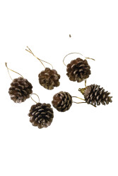 Orca Yılbaşı Çam Ağacı Süsü Kozalak Altın Orc-Yıl-210332 4 cm - Orca