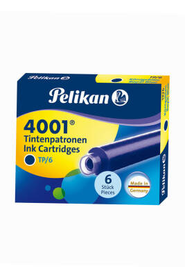 Pelikan 4001 Mavi Tp/6 Dolma Kalem Kartuşu - 1