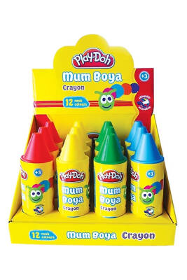 Play-Doh 12 Renk Silindir Crayon Boya Tüp Cr006 - 2