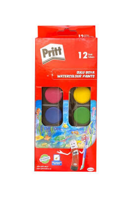 Pritt 12 Renk Büyük Sulu Boya - 1