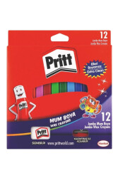 Pritt Mum Boya Jumbo Üçgen 12 Renk 1655739 - Pritt