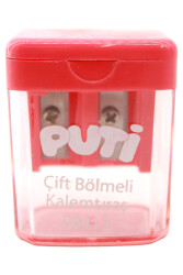 Puti Çift Bölmeli Mini Kalemtıraş 06413 - 24