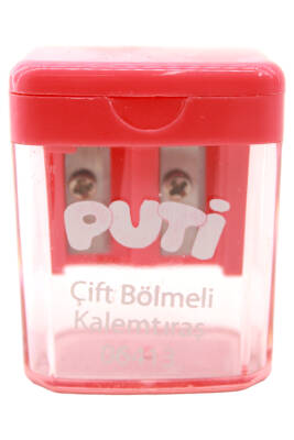 Puti Çift Bölmeli Mini Kalemtıraş 06413 - 15