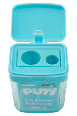 Puti Çift Bölmeli Mini Kalemtıraş 06413 - 19