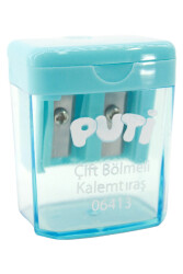 Puti Çift Bölmeli Mini Kalemtıraş 06413 - 12