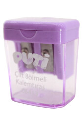 Puti Çift Bölmeli Mini Kalemtıraş 06413 - 3