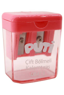 Puti Çift Bölmeli Mini Kalemtıraş 06413 - 1