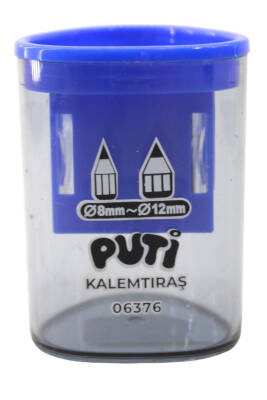 Puti Çift Bölmeli Plastik Kalemtıraş 06376 - 17