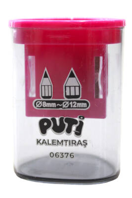 Puti Çift Bölmeli Plastik Kalemtıraş 06376 - 11