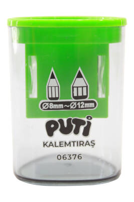 Puti Çift Bölmeli Plastik Kalemtıraş 06376 - 1