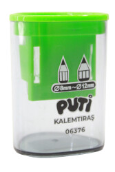 Puti Çift Bölmeli Plastik Kalemtıraş 06376 - 3