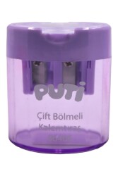 Puti Çift Bölmeli Şeffaf Kapak Kalemtıraş 06406 - 11