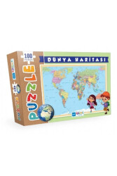 Rasyonel 100 Parça Puzzle Dünyası Haritası Bf239 - 2