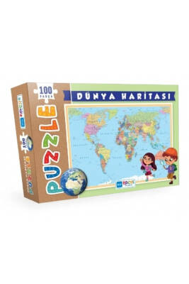 Rasyonel 100 Parça Puzzle Dünyası Haritası Bf239 - 2