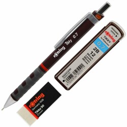 Rotring Bordo Tikky 0.7 Kalem + Kalem Ucu + Silgi Set - 1