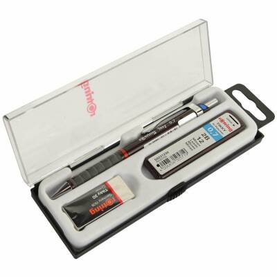 Rotring Bordo Tikky 0.7 Kalem + Kalem Ucu + Silgi Set - 3