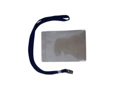 SARFF GÜVENLİK KART POŞETİ 11.5 x 16 cm CM ( 5 ADET ) + SARFF KART ASKI İPİ LACİVERT METAL KLİPSLİ ( 5 ADET ) SET - 5