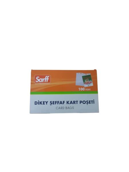 SARFF GÜVENLİK KART POŞETİ 11.5 x 16 cm CM ( 5 ADET ) + SARFF KART ASKI İPİ LACİVERT METAL KLİPSLİ ( 5 ADET ) SET - 1
