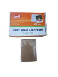 SARFF GÜVENLİK KART POŞETİ 11.5 x 16 cm CM ( 5 ADET ) + SARFF KART ASKI İPİ MOR METAL KLİPSLİ ( 5 ADET ) SET - 4