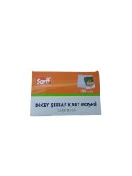 SARFF GÜVENLİK KART POŞETİ 11.5 x 16 cm CM ( 5 ADET ) + SARFF KART ASKI İPİ YEŞİL METAL KLİPSLİ ( 5 ADET ) SET - 1
