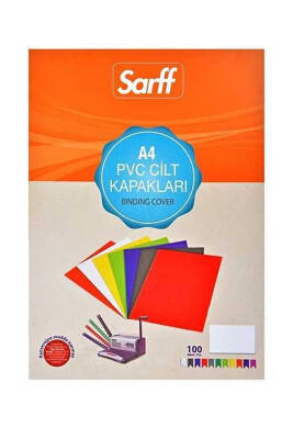 Sarff Pvc Opak Beyaz Cilt Kapağı A4 100'lü 15201012 - 1