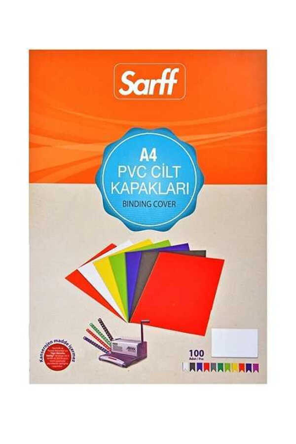 Sarff Pvc Opak Kırmızı Cilt Kapağı A4 100