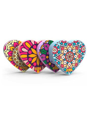 Silka 4 Desen Mandala Kalp Silgi Art-50 - Silka