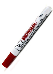 Snowman Kırmızı Beyaz Tahta Kalem Alkol Bg-12 - Snowman