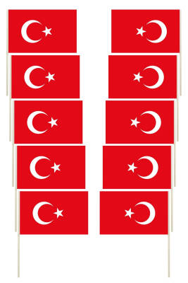 Sopalı Battal Boy Türk Bayrağı 10'lu Set - 1