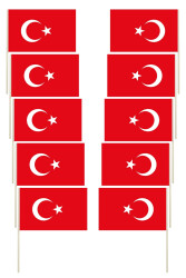 Sopalı Türk Bayrağı 10'lu Set - 1
