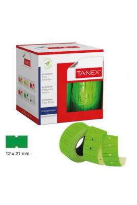 Taneks Yeşil Çizgili Etiketi 800'lü 12 x 21 mm - 1
