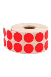 Taneks Kırmızı Nokta Etiket 2500'lü 20 mm - Taneks