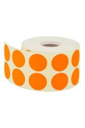 Taneks Turuncu Nokta Etiket 2500'lü 20 mm - Taneks