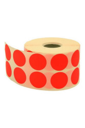 Taneks Kırmızı Nokta Etiket 2500 Lü Rl 25 mm - Taneks