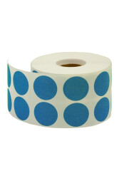Taneks Mavi Nokta Etiket 2500 Lü Rl 25 mm - Taneks