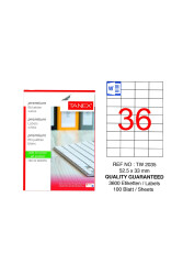 Taneks Lazer Etiket 52.5 x 33 mm Tw-2035 - Taneks