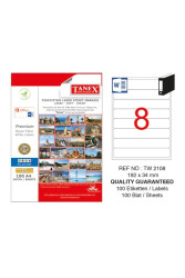Taneks Lazer Etiket 192 x 34 mm Tw-2108 - Taneks