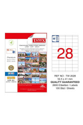 Taneks Lazer Etiket 52.5 x 41 mm Tw-2028 - Taneks