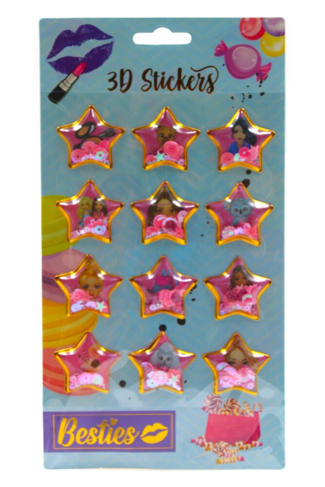 Kırtasiye Ofisi Besties 3d Stickers Pullu Işıltılı Yıldız 7915