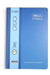 Thebook Spiralli Sert Kapaklı Defter 100 Yaprak Kareli 17 x 24 cm - 3