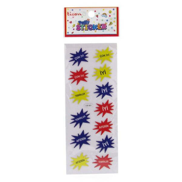 Ticon Renkli Aferin Stıcker Tmt-348874 - 1