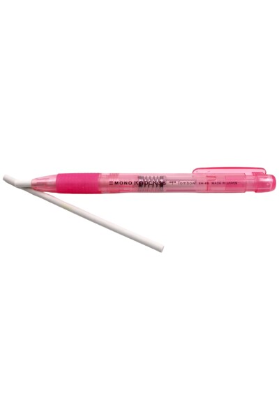 Tombow Mono Knock Eh-Ke Kalem Silgi Şeffaf Pembe 1 Adet Silgi Hediyeli - 1