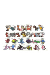 Topkey A4 Desenli Çıtçıtlı Dosya - 1