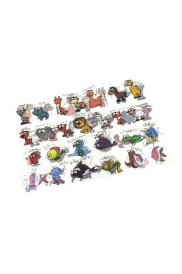 Topkey A4 Desenli Çıtçıtlı Dosya - 2