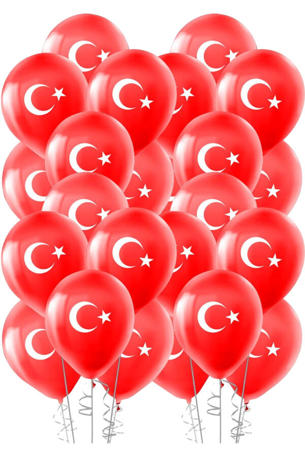 Türk Bayraklı Çift Taraflı Balon 25