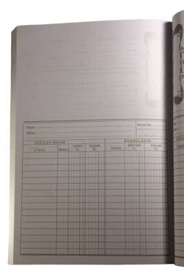 Turkuaz Taksitli Senet Defteri 200 Yaprak Karton Kapak - 4